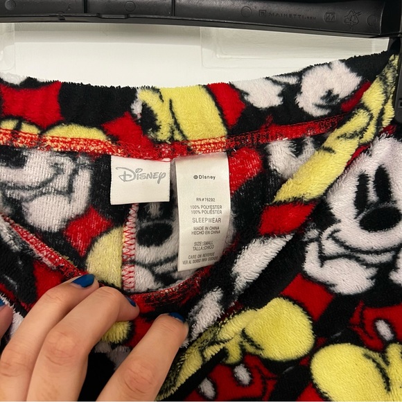 DISNEY plush pajama pants mickey mouse character soft thick fleece lounge pant - Picture 3 of 8